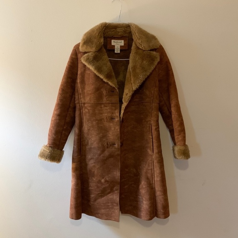 VTG Westbound Shearling Faux Suede Faux Fur Mod Coat Jacket